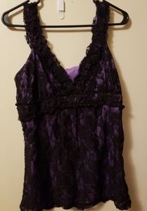 Purple&Black Lace Tank